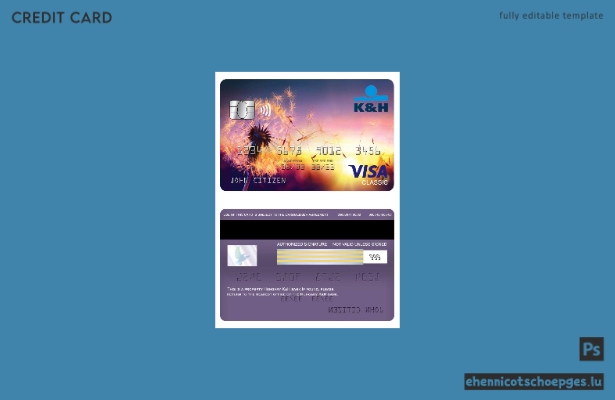 Beispielvorschau der ungarischen KandH Visa Classic Karte